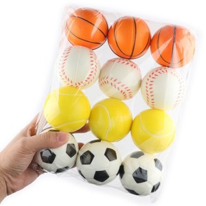 ของเล่นยอดฮิตปี 2022 สำหรับเด็ก ลูกบอลบีบคลายเครียดทำจากโฟม PU ขายส่ง ลูกบอลบีบยืดหยุ่น ลดความเครียด ลูกบาสเก็ตบอลบีบคลายเครียดแบบกำหนดเองได้ - Product Image 1