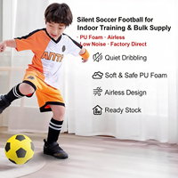 Ballon de football silencieux en mousse souple rainurée pour enfants et jeunes, idéal pour l'intérieur, avec grip amélioré, fabrication OEM