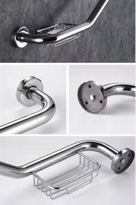 Barra de Apoyo de Acero Inoxidable 304 para Montar en la Pared, Acabado Cromado Pulido, Barra de Seguridad Antideslizante para Baño, Diseño Moderno - Product Image 6