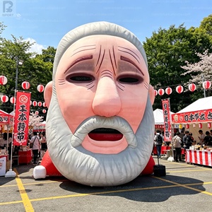Masque japonais traditionnel gonflable géant, logo personnalisé, modèle de masque Tengu, grand masque <span class=keywords><strong>Okina</strong></span>, masque Oni énorme pour la publicité/les événements de festival - Product Image 4