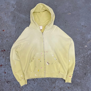 Felpa con Cappuccio Oversize Personalizzata per Uomo, Stile Vintage Sbiadito con Zip, Vestibilità Ampia - Product Image 5