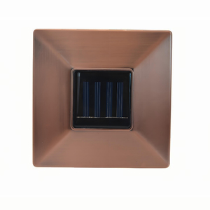 Lumières solaires en gros de chapeau de poteau de cuivre de 4x4 LED d'usine pour des projets de jardin et de barrière - Product Image 5