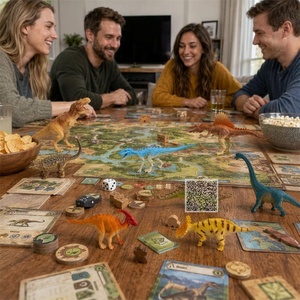 Figuras de Dinosaurios de Plástico Realistas, <span class=keywords><strong>Juego</strong></span> de 8 Piezas, Modelos de Dinosaurios de Juguete para Dioramas, Escenas, Mesa de Arena, <span class=keywords><strong>Juego</strong></span> Educativo de Mesa - Product Image 3