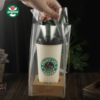 Sachets de thé au lait ou café, 4 pièces, haute transparent, sac en plastique PE découpé, logo personnalisé épais