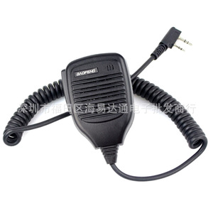 Microphone portable Baofeng pour talkie-walkie, accessoire audio à suppression de bruit avec câble spiralé - Product Image 1
