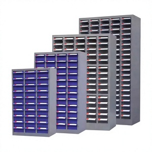 Gabinete de Almacenamiento de Piezas Metálicas Grises con Cajones, Organizador con Cerradura para Piezas Pequeñas, para Taller, Almacén u Oficina - Product Image 2