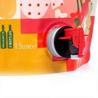 Sacs souples personnalisés à double fond en plastique et feuille d'aluminium, 1L, 2L, 3L, 5L, étanches, de qualité alimentaire, pour boissons, eau minérale, bière