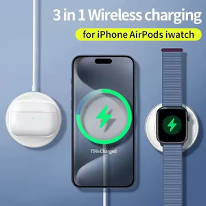 New Arrival Foldable 3 in 1 Fast 15W Wireless Charger PD Function Trending 3 in 1 Wireless Charging Pad for Phone - Product Image 5