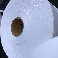 Ruban d'étiquette en taffetas de nylon blanc vierge de 40 mm * 200 m, tissu pour vêtements, imprimable, étiquette d'entretien