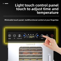 Déshydrateur alimentaire électrique 1000W, sécheuse en acier inoxydable, minuterie numérique, température réglable, air chaud, CE, vente en gros directe d'usine