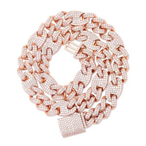 สร้อยคอทองแดง 12 มม. สไตล์ฮิปฮอป ลายจมูกหมู แบบคิวบา สำหรับยุโรปและสหรัฐอเมริกา พร้อมตัวล็อกแบบเปิด-ปิดสามต่อหนึ่ง ประดับเพชรซิร์คอน ขายส่ง - Product Image 6