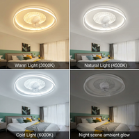 Lámpara de techo interior de bajo consumo de la fábrica de Zhongshan con ventilador silencioso integrado, textura de rejilla, iluminación LED para dormitorio principal