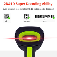 Escáner de código de barras 2D inalámbrico Bluetooth JR 8020W, lector de códigos QR portátil y resistente para inventario de almacén y logística