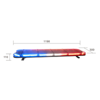 Barre lumineuse d'avertissement LED bicolore ambre étanche DC12V 24V CE R10 R65 SAE pour véhicules d'urgence