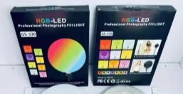 Luz de Relleno LED para Fotografía de <span class=keywords><strong>Estudio</strong></span> GS-33 GS-330, Panel Redondo RGB de <span class=keywords><strong>13</strong></span> Pulgadas para Transmisiones en Vivo - Product Image 3
