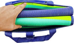 Tapis de plage réversible anti-UV résistant à la décoloration, facile à plier, pour les vacances à la plage et <span class=keywords><strong>l</strong></span>'extérieur, avec <span class=keywords><strong>sac</strong></span> - Product Image 2