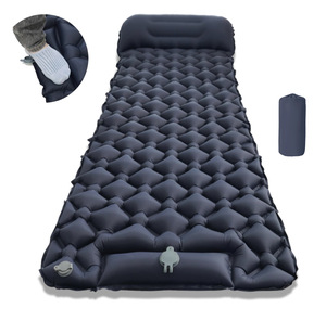 Inflatable camping sleeping pad Built-in foot <b>pump</b> mattress Waterproof TPU air mattress Ultralight backpacking pad - Product Image 3