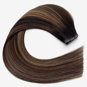 Capelli Europei Remy Super Double Drawn Pronti per la Spedizione, Trama Singola Invisibile con Foro a Farfalla, Capelli Genius con Colori Balayage Trendy - Product Image 3