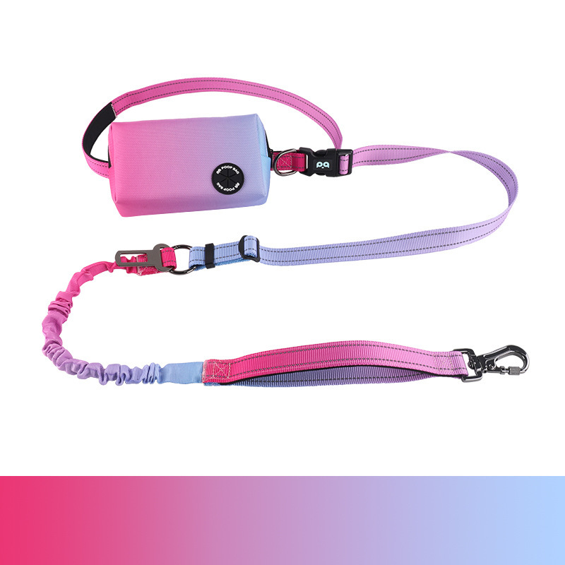 Pink-purple gradient, explosion proof, shock absorbing, leash co