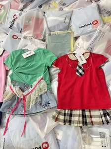 بيع بالجملة بالة للأطفال مستعملة تي شيرت صيفي مختلط بنطلون جينز من القطن للأطفال - Product Image 3