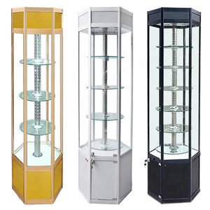 Vetrina in Vetro con Illuminazione LED e Copertura in Vetro ad Alta Trasparenza, Espositore Multilivello Perfetto per Oggetti - Product Image 5