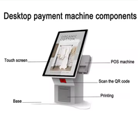 Kiosque de point de vente tactile Alihh 24 pouces avec SDK Windows 10 Intel Core I5, terminal de paiement par code QR pour restaurants de restauration rapide