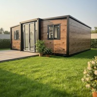 Maison conteneur modulaire pliable à double aile de haute qualité, villa robuste à structure en acier, logement temporaire extensible