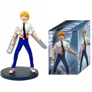 New 18Cm Anime Chainsaw Man Figure Pochita Power Electric Times Toys Car Decoration Pvc Model Doll Christmas Gift