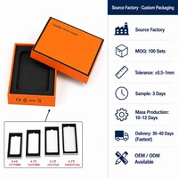 Emballage de carton de téléphone portable personnalisé orange au détail d'usine boîte de rangement cadeau de boîtier de téléphone haut de gamme