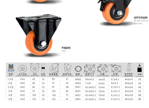 PVC Rollen Gold Diamond Wheel Mit Brems schraube Beweglicher Stuhl Regal Möbel Universal Wheel <span class=keywords><strong>Caster</strong></span> - Product Image 6