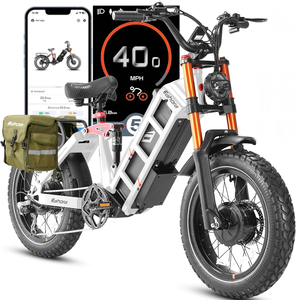 Bicicleta eléctrica eAhora Juliet Pro 2 con batería de litio de 52V 70Ah, suspensión hidráulica ajustable con recorrido de 100 mm, luz de freno delantera y trasera. - Product Image 6