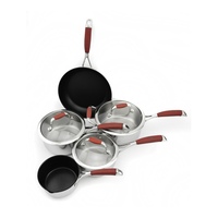 Ensemble de 8 casseroles en acier inoxydable, antiadhésives