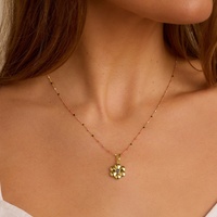 Collier en diamant floral élégant et élégant en argent sterling 925 plaqué or 18 carats de l'usine Maimang pour femmes