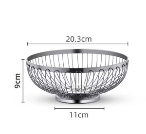 Cesta de almacenamiento de cocina Cesta de acero inoxidable Cesta de drenaje Almacenamiento de frutas - Product Image 3
