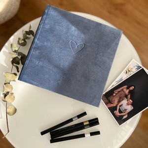 Couverture personnalisée en velours avec motif de cœur 40 pages, album de souvenirs, album photo de <span class=keywords><strong>mariage</strong></span> et de voyage en famille - Product Image 1