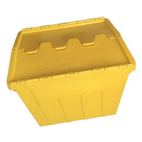 Caisse de rangement plastique robuste, 10 pièces, 400*300*260 MM, rangement d'entrepôt industriel en plastique écologique, avec couvercle fixé à charnière
