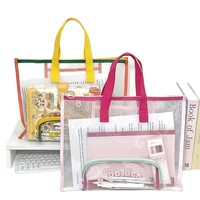Carpeta de Archivos A4, Bolsa para Documentos con Cierre, Organizador de Malla Transparente, Bolsa de Almacenamiento H16, Material Escolar y de Oficina, Portafolio, Hecho en China