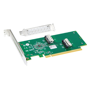 Adaptador extensor de ranura PCI-E X16 macho a X16 hembra para U.2 NVMe SSD /PCIe5.0 X16 a X8 Cable de extensión de tarjeta vertical de gráficos - Product Image 1