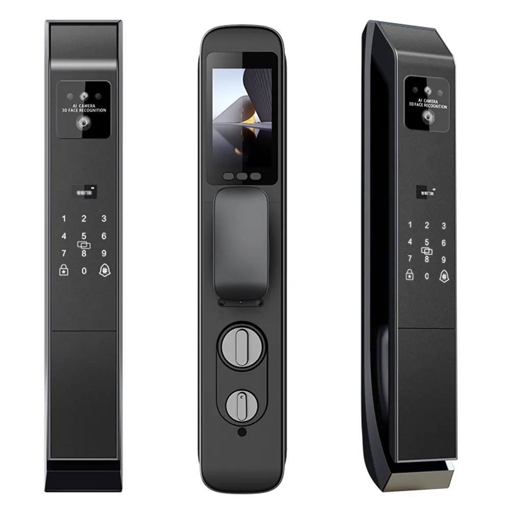 Thời gian thực Video intercom tuya Wifi Nhận dạng khuôn mặt thông minh khóa cửa với máy ảnh kỹ thuật số Keyless khóa thông minh