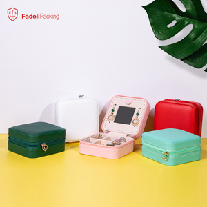 FADELI FDL-SN101 Organizador de Joyas para Mujer, Estuche Portátil de Cuero PU para Aretes y Pendientes, con Almacenamiento de Joyas, para Viaje - Product Image 6