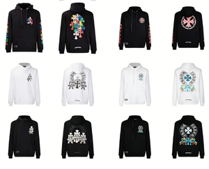 Sweatshirt Hoodie Logo Salib Berbentuk Hati Berlapis Krom Berkualitas Tinggi untuk Musim Dingin dan Gugur, Jaket Kasual Lengan Panjang untuk Pasangan - Product Image 1