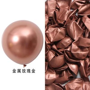 Ballons en latex métalliques chromés épais de 12 pouces pour décorations de fête d'anniversaire en intérieur pour Pâques - Product Image 2