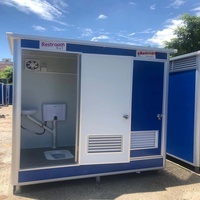Cabine de toilette mobile portable avec panneau sandwich 1100 x 1100 x 2300 mm pour camping, sanitaires, parc, complexe hôtelier et lieux publics