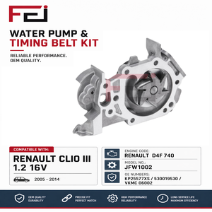 Kit de <span class=keywords><strong>courroie</strong></span> de distribution et de pompe à eau FEI pour Renault <span class=keywords><strong>Clio</strong></span> <span class=keywords><strong>3</strong></span> 4 Megane <span class=keywords><strong>3</strong></span>, <span class=keywords><strong>courroie</strong></span> de distribution avec kit de pompe à eau KP25577XS 530019530 - Product Image 3