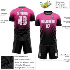 Custom Soccer Jersey Unisex Adult Sublimated Moisture Wicking Crew Neck Team Name Number Personalized Apparel - Product Image 2