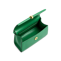 Sac à main en cuir PU Nappa vert pour femme, mini sac à poignée supérieure, fermoir en métal doré, sac de soirée de luxe pour femme
