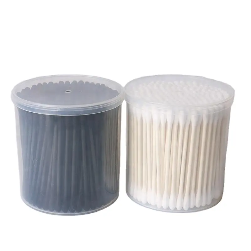 New Product Eco-Friendly All Black Sterile Cotton Swab in Plastic Box