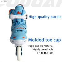 Patins à roulettes ajustables à prix d'usine avec roues en PU et roulements ABEC-7 pour garçons, filles et enfants, coque souple MZS787