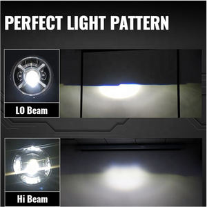 Feux avant LED haute puissance Liwiny Assembly 100W, faisceau haut/bas, pour Jeep JL <span class=keywords><strong>2023</strong></span> - Product Image 4