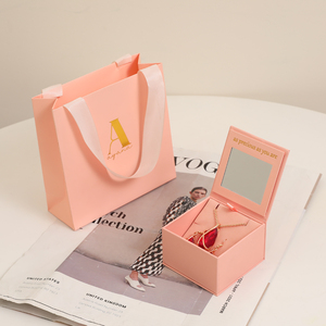 Custom Logo Luxury Jewelry Gift <b>Box</b> with <b>Mirror</b> Magnetic Closure Cardboard <b>Box</b> with Tote Bag - Product Image 6